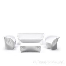 White Polyethylene Luar kerusi berlengan Lounge Biophilia Sofa